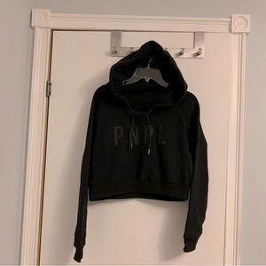 PNPL logo Black hoodie crop top